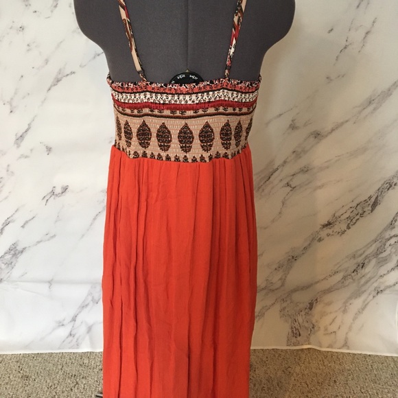 NWOT Xhilaration Orange Maxi Dress Size M - Picture 4 of 6